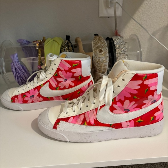 LoveShackFancy Shoes - LoveShackFancy Hand Painted Nike Sneakers - Size 8